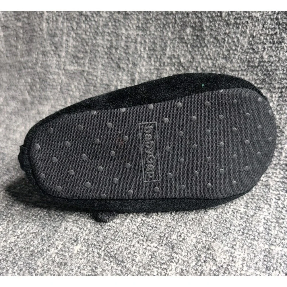 Baby Gap Disney Minnie Mouse Shoes Black Red Polka Dot Bow Size 18-24M‎ Slip On